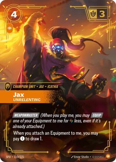 Jax Unrelenting (Spiritforged) Near Mint Foil