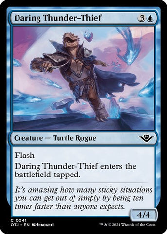 Daring Thunder-Thief (Outlaws of Thunder Junction) Near Mint Foil