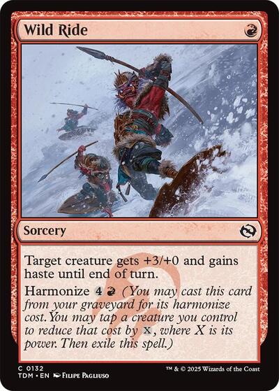 Wild Ride (Tarkir: Dragonstorm) Light Play Foil