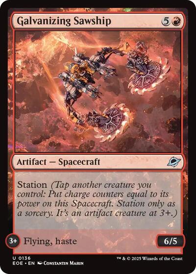 Galvanizing Sawship (Edge of Eternities) Near Mint Foil