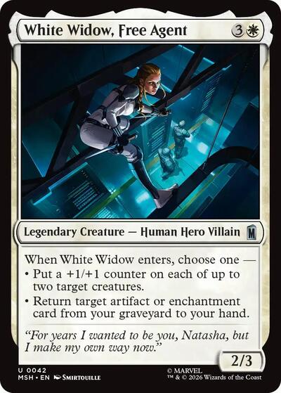 White Widow, Free Agent (Marvel Super Heroes) Near Mint Foil
