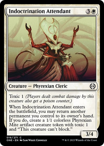 Indoctrination Attendant (Phyrexia: All Will Be One) Near Mint Foil