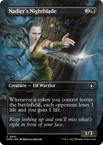 Nadier's Nightblade (Borderless) (Commander Masters) Near Mint Foil