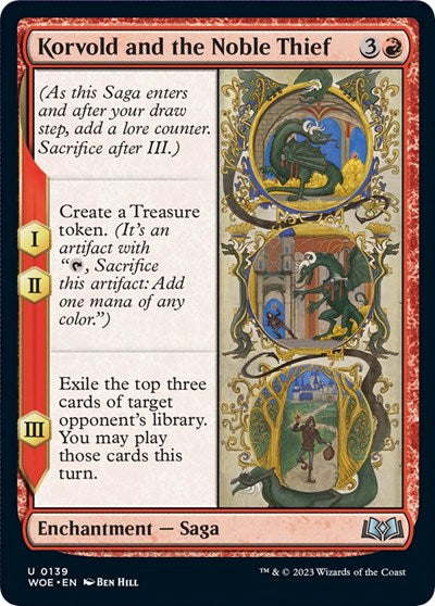 Korvold and the Noble Thief (Wilds of Eldraine) Near Mint Foil
