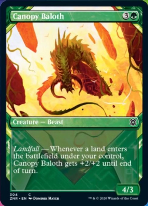 Canopy Baloth (Showcase) (Zendikar Rising) Near Mint Foil