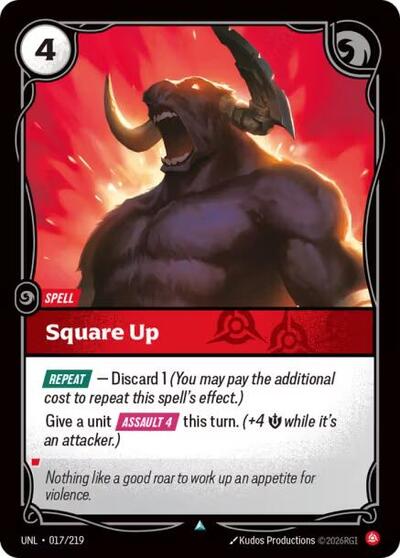Square Up (Unleashed) Near Mint Foil