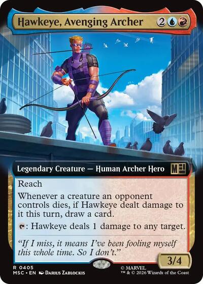Hawkeye, Avenging Archer (Extended Art) (Commander: Marvel Super Heroes) Near Mint