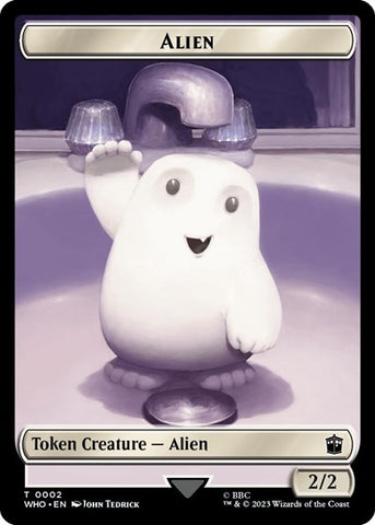 Alien / Clue (0023) Double-Sided Token (Universes Beyond: Doctor Who) Near Mint Foil