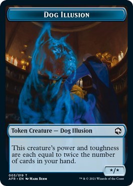 Dog Illusion Token (Promo Pack: Adventures in the Forgotten Realms) Near Mint
