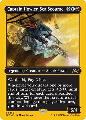 Captain Howler, Sea Scourge (First-Place Foil) (Aetherdrift) Near Mint Foil