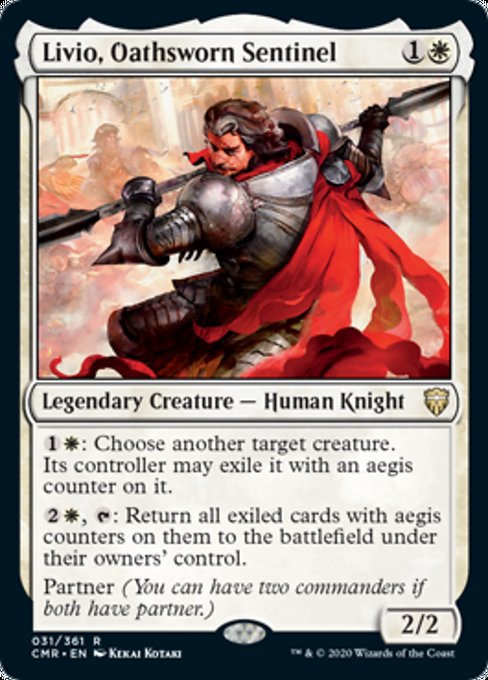 Livio, Oathsworn Sentinel (Commander Legends) Near Mint Foil