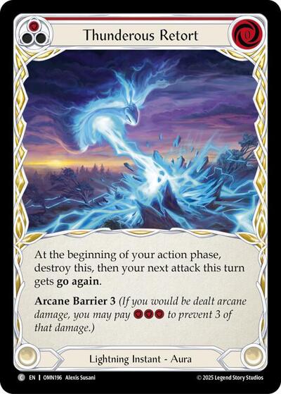 Thunderous Retort (Red) (Omens of the Third Age) Near Mint Foil