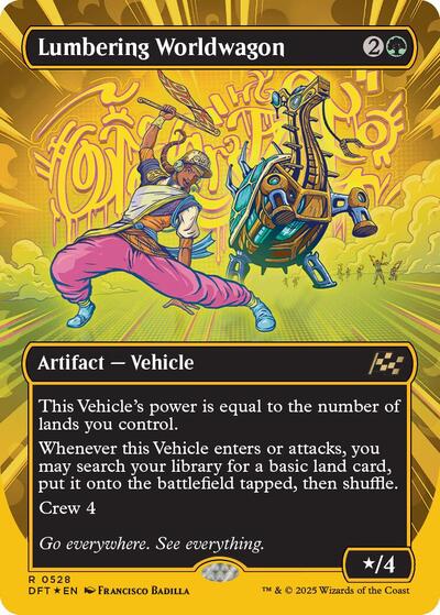 Lumbering Worldwagon (Borderless) (First-Place Foil) (Aetherdrift) Near Mint Foil