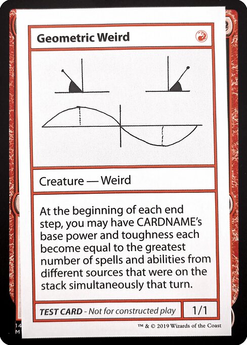 Geometric Weird (No PW Symbol) (Mystery Booster Test Print 2021) Near Mint