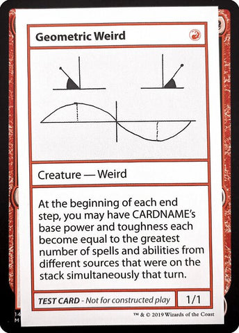 Geometric Weird (No PW Symbol) (Mystery Booster Test Print 2021) Near Mint