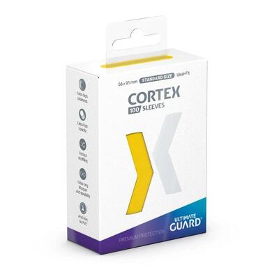 Cortex Sleeves Standard Size Glossy Yellow (100ct.) (Ultimate Guard) New