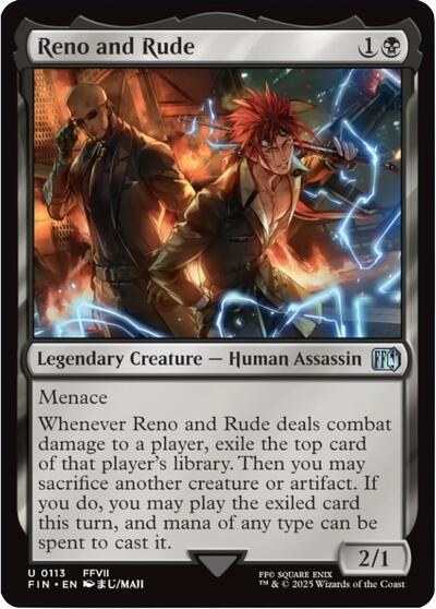 Reno and Rude (Universes Beyond: FINAL FANTASY) Light Play Foil