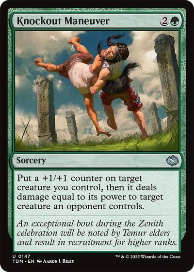 Knockout Maneuver (Tarkir: Dragonstorm) Light Play Foil