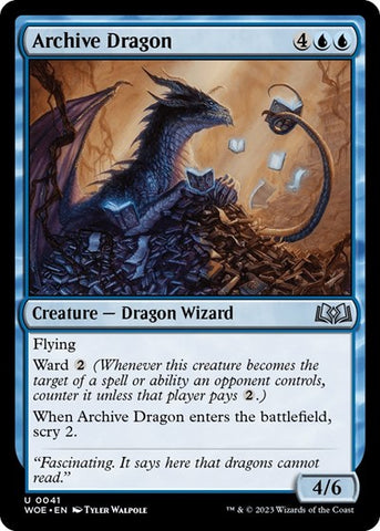Archive Dragon (Wilds of Eldraine) Near Mint
