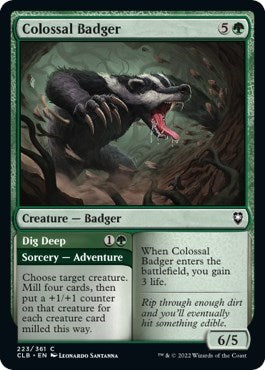 Colossal Badger (Commander Legends: Battle for Baldur's Gate) Near Mint Foil