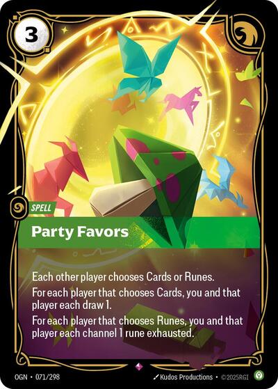Party Favors (Origins) Near Mint Foil