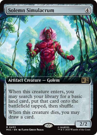Solemn Simulacrum (Extended Art) (Commander: Marvel Super Heroes) Near Mint