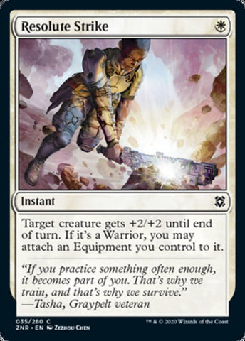 Resolute Strike (Zendikar Rising) Near Mint Foil