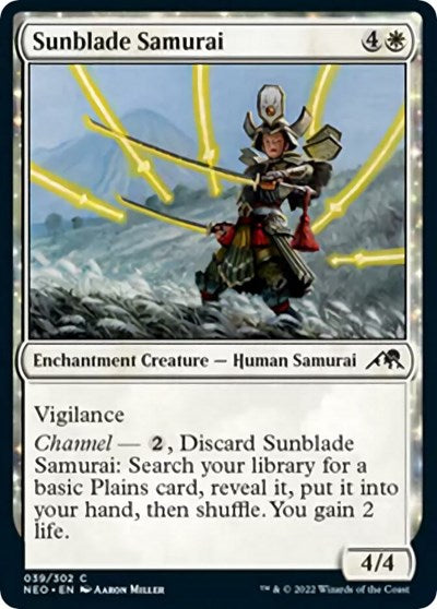Sunblade Samurai (Kamigawa: Neon Dynasty) Near Mint Foil
