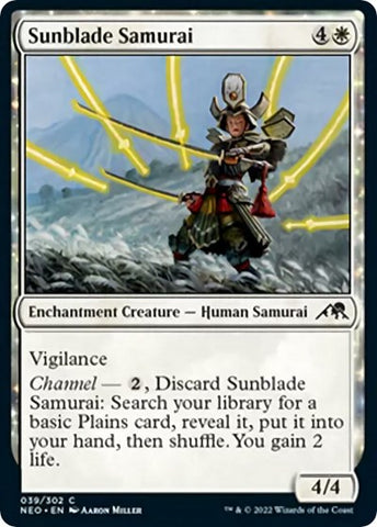 Sunblade Samurai (Kamigawa: Neon Dynasty) Near Mint Foil