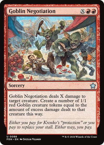 Goblin Negotiation (Foundations) Near Mint Foil