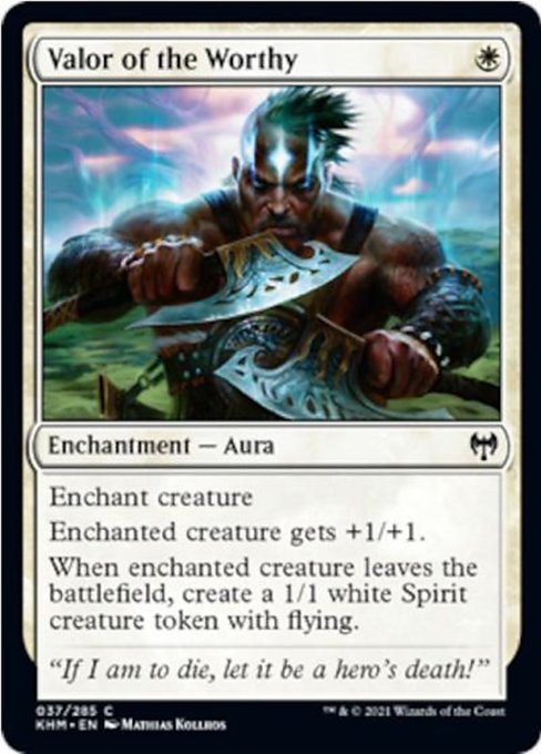 Valor of the Worthy (Kaldheim) Near Mint Foil