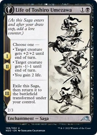 Life of Toshiro Umezawa (Kamigawa: Neon Dynasty) Near Mint Foil