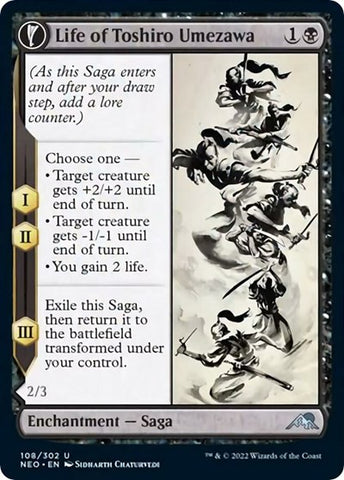 Life of Toshiro Umezawa (Kamigawa: Neon Dynasty) Near Mint Foil