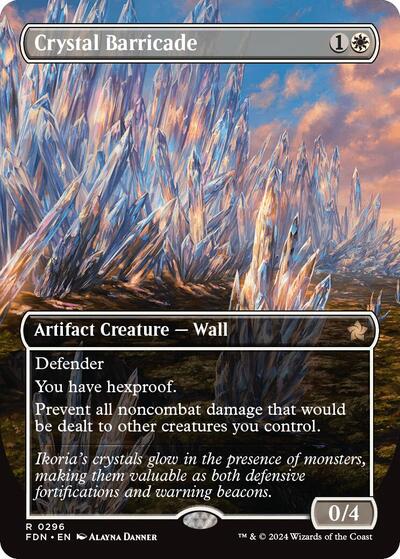 Crystal Barricade (Borderless) (Foundations) Near Mint