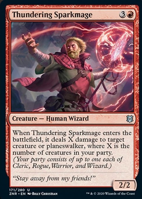 Thundering Sparkmage (Zendikar Rising) Near Mint Foil