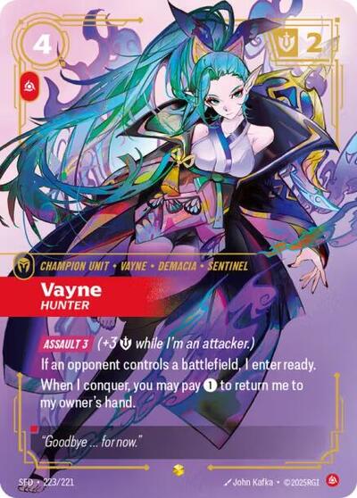 Vayne Hunter (Overnumbered) (Spiritforged) Near Mint Foil