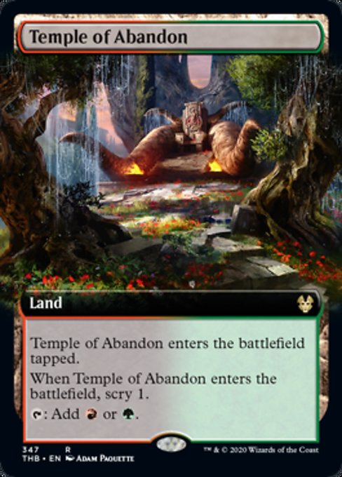 Temple of Abandon (Extended Art) (Theros Beyond Death) Near Mint