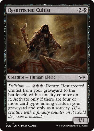 Resurrected Cultist (Duskmourn: House of Horror) Near Mint Foil