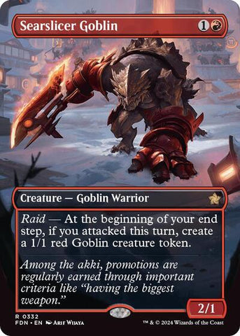 Searslicer Goblin (Borderless) (Foundations) Near Mint Foil