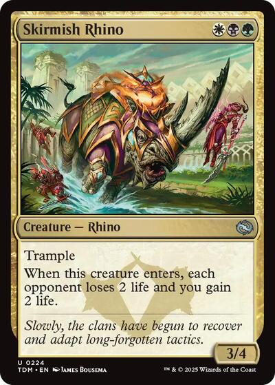 Skirmish Rhino (Tarkir: Dragonstorm) Light Play Foil