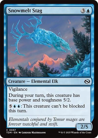 Snowmelt Stag (Tarkir: Dragonstorm) Near Mint Foil