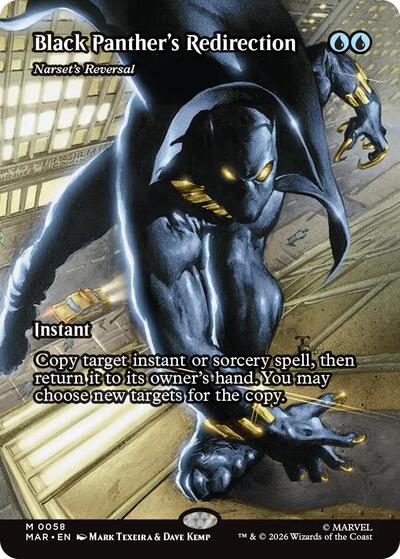 Black Panther's Redirection - Narset's Reversal (Borderless) (Marvel Eternal-Legal) Near Mint Foil