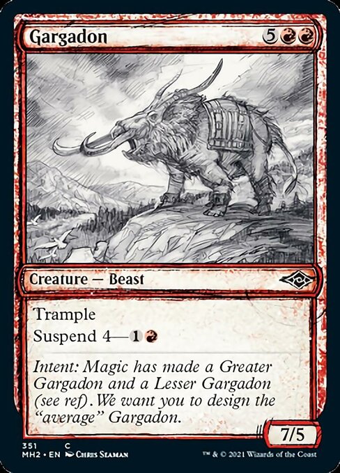 Gargadon (Showcase) (Modern Horizons 2) Near Mint Foil