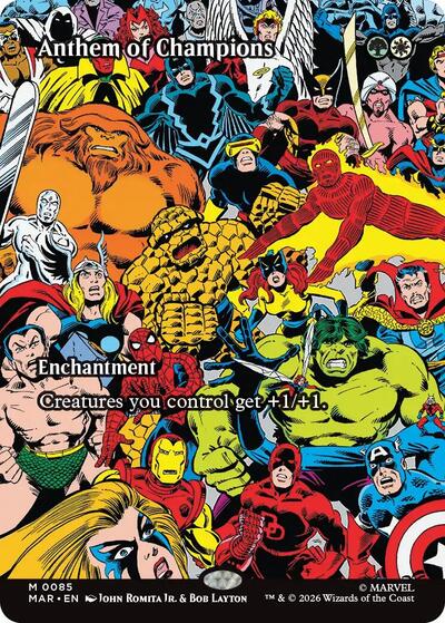 Anthem of Champions (Borderless) (Marvel Eternal-Legal) Near Mint