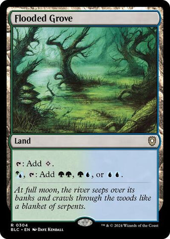 Flooded Grove (Commander: Bloomburrow) Near Mint
