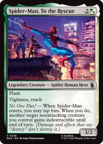 Spider-Man, To the Rescue (Borderless) (Marvel Super Heroes) Near Mint
