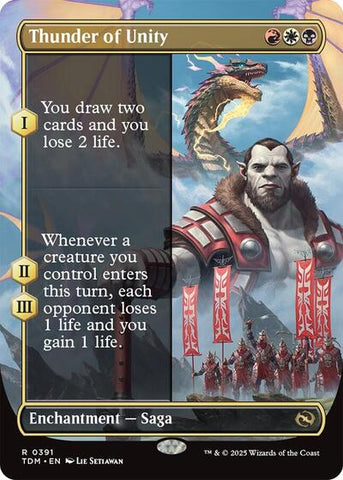 Thunder of Unity (Borderless) (Tarkir: Dragonstorm) Near Mint
