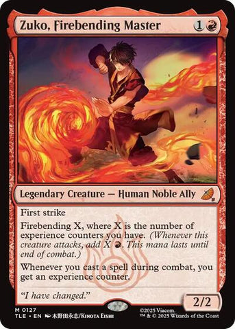 Zuko, Firebending Master (Avatar: The Last Airbender: Eternal-Legal) Near Mint Foil