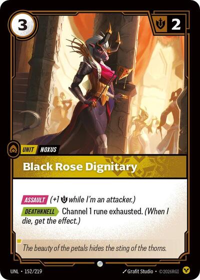 Black Rose Dignitary (Unleashed) Near Mint Foil