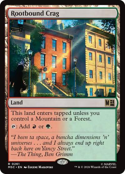 Rootbound Crag (Surge Foil) (Commander: Marvel Super Heroes) Near Mint Foil